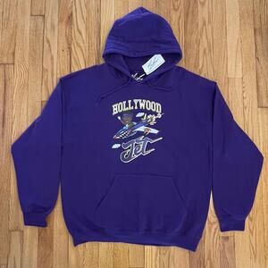 Hollywood Jet Marquise Brown Baltimore Ravens 15 Purple Pullover Hoodie Men's L